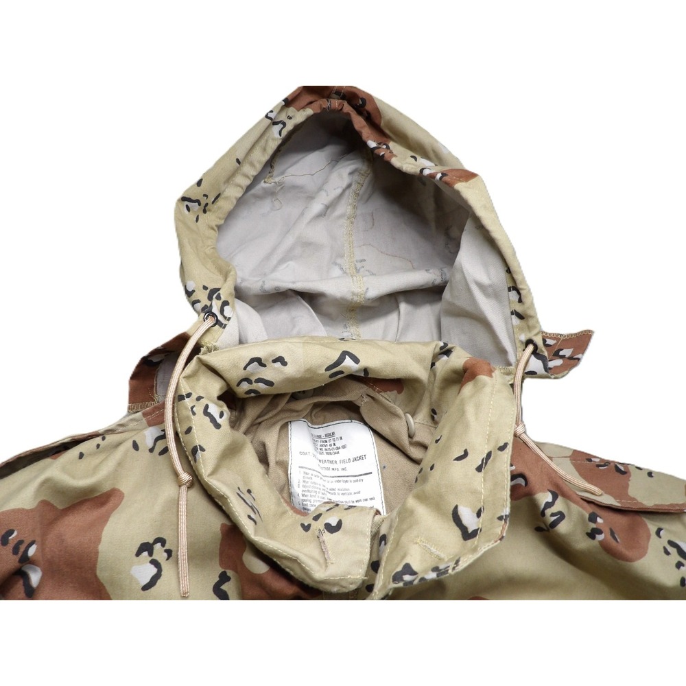 VTG 90 Prestige Desert Storm Camo Parka Men XXL Tactical Choco Chip Field Jacket - Picture 7 of 16
